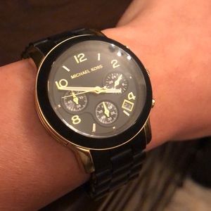 Black and Gold Michael Kors Watch